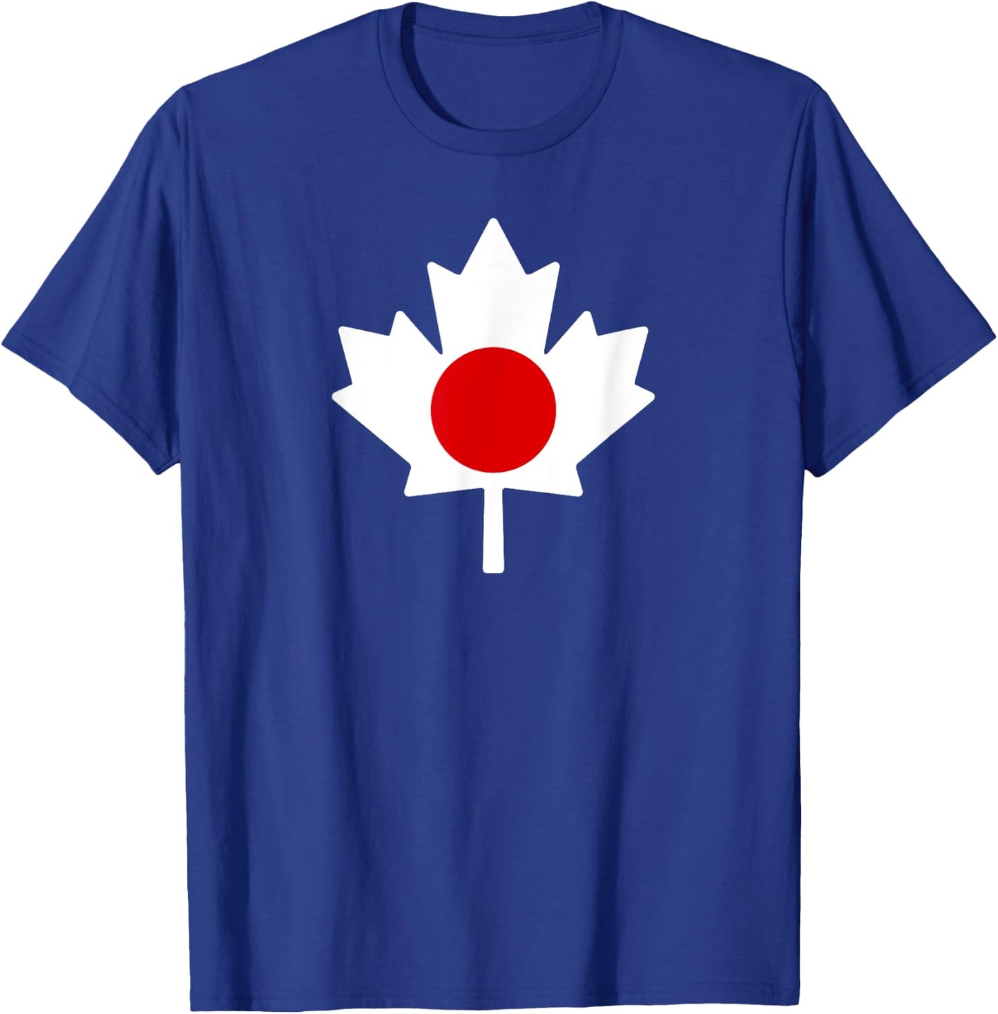 Half Canadian Japanese: Canada Japan Maple Leaf Flag Mix T-Shirt - T-Shirt | Royal