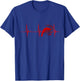 Shrimp Heartbeat EKG Pulse Crustacean Seafood Shrimping T-Shirt - T-Shirt | Royal