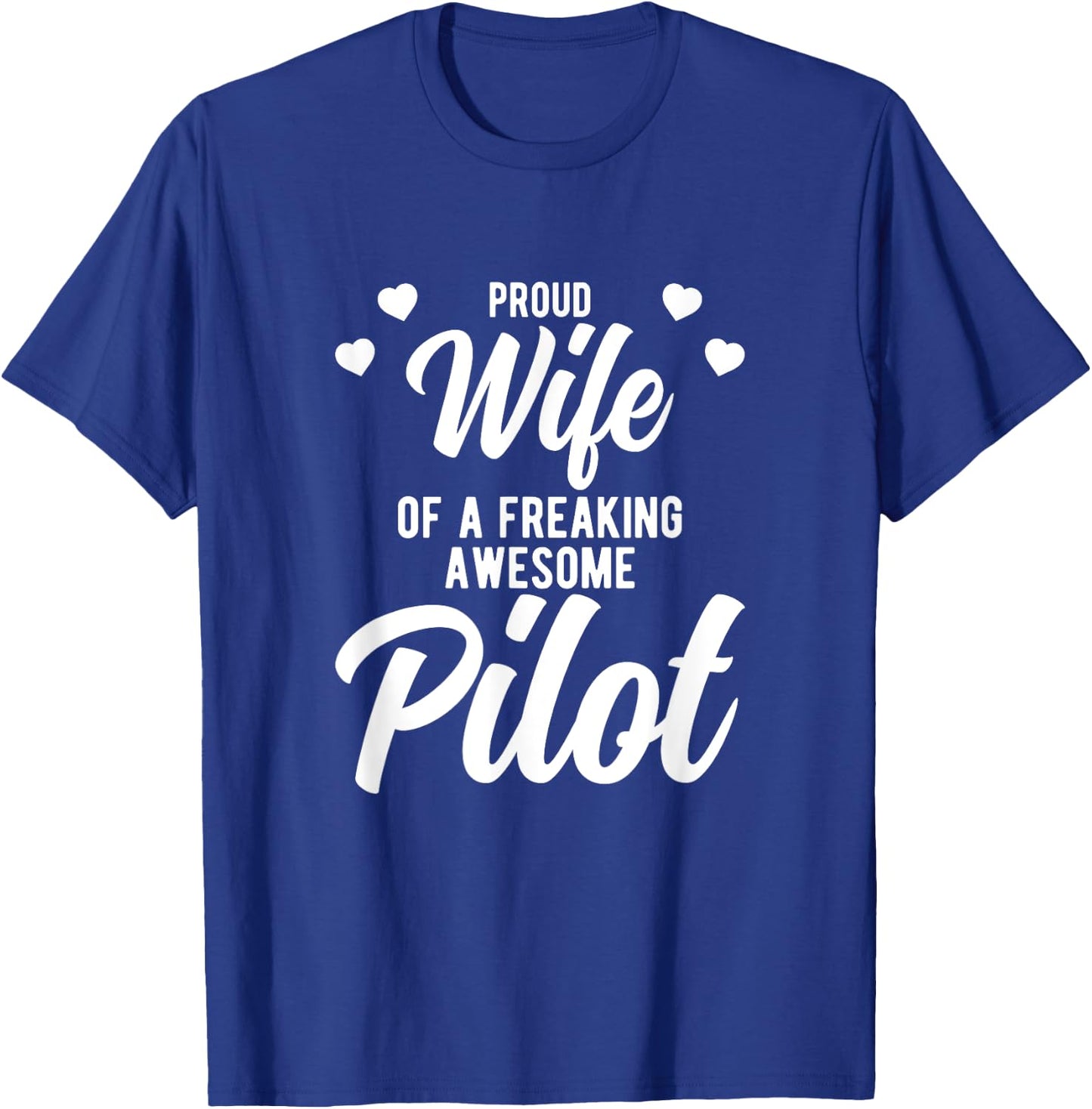 Airplane Husband Phrase Pilot Wife T-Shirt - T-Shirt | Royal