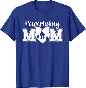 Powerlifting Mom Heart Mom Of A Powerlifter Mother T-Shirt - T-Shirt | Royal