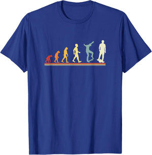 Evolution of One Wheel Electric Float Skateboard Owner Gifts T-Shirt - T-Shirt | Royal