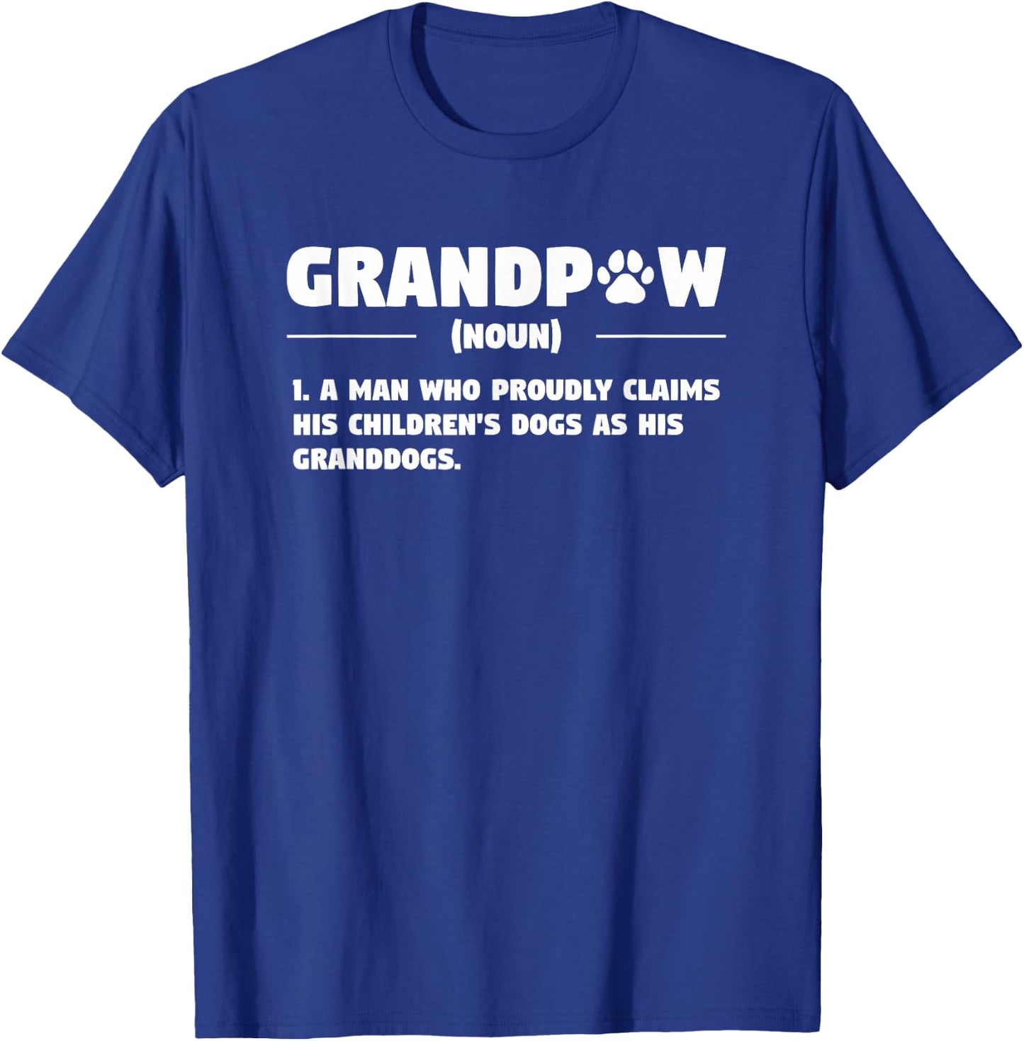 Grandpaw Dog Gifts Grandpa Animal Dogs Grandfather Pet lover T-Shirt - T-Shirt | Royal