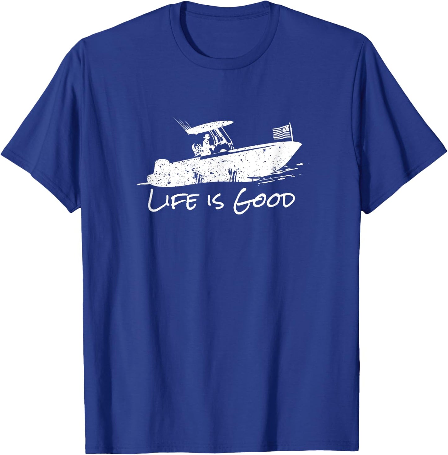 Center Console, Boating, Fishing Boat, Pontoon, TriToon T-Shirt - T-Shirt | Royal