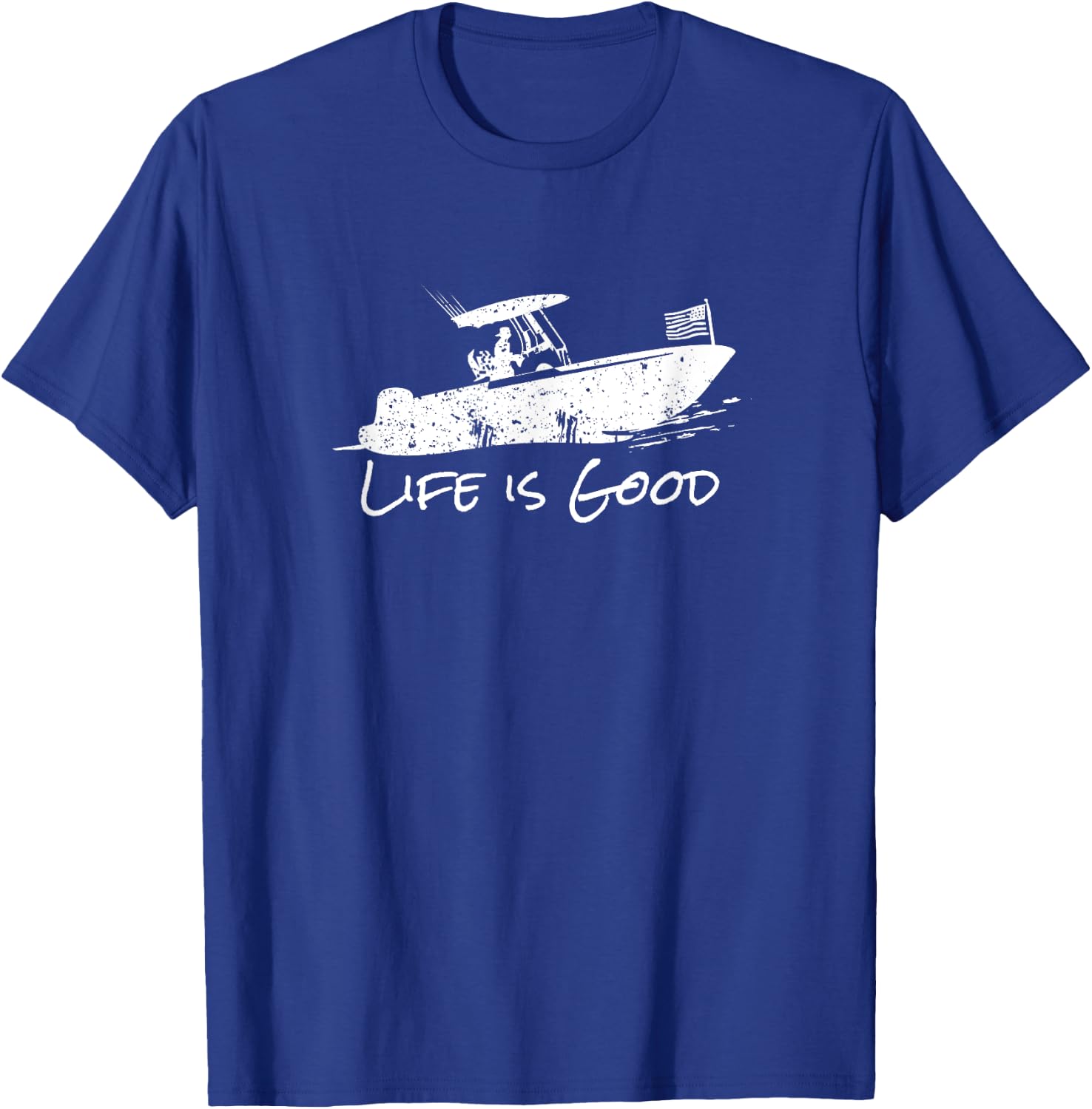 Center Console, Boating, Fishing Boat, Pontoon, TriToon T-Shirt - T-Shirt | Royal