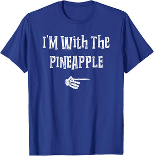 I'm With Pineapple Halloween Costume Funny Couples Matching T-Shirt - T-Shirt | Royal