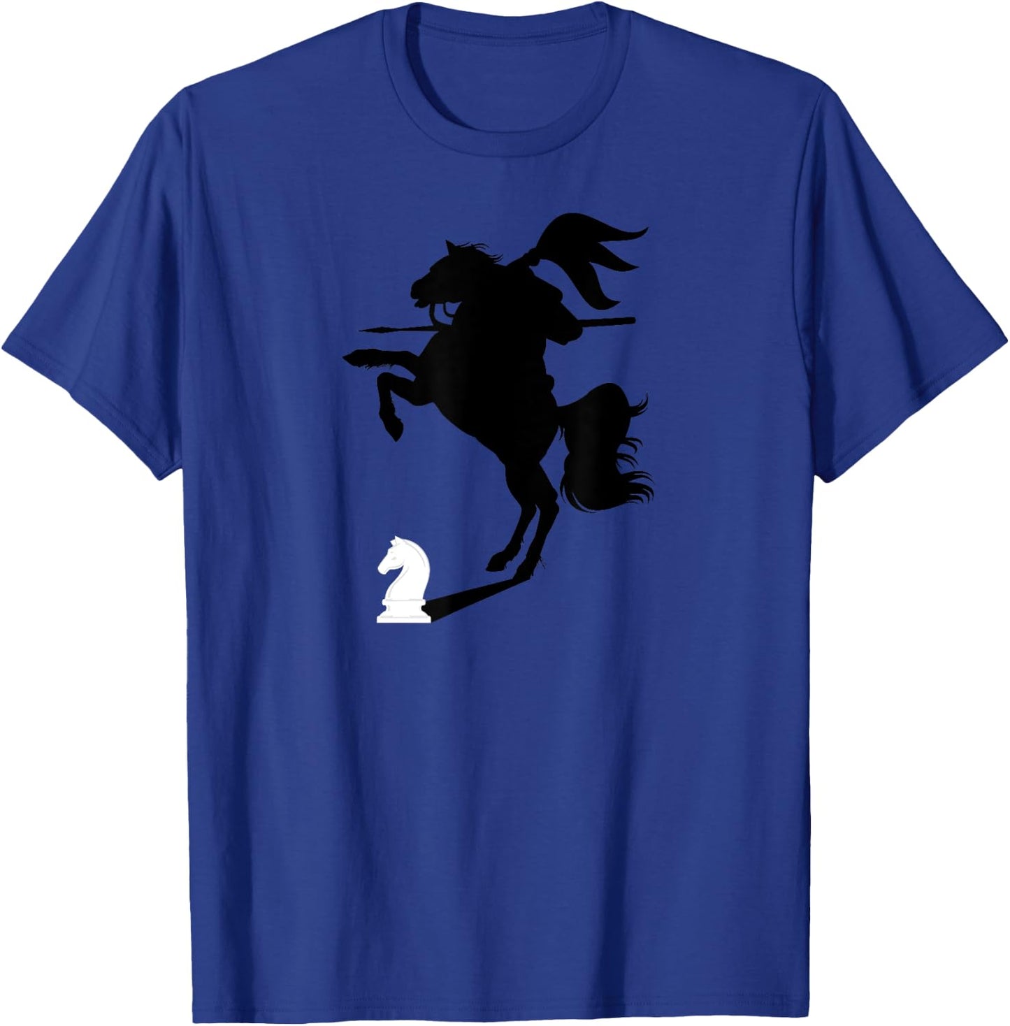Chess Knight With Shadow of Knight on a Horse Chess Lover T-Shirt - T-Shirt | Royal