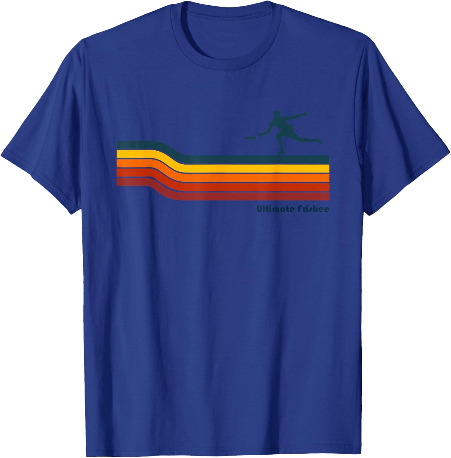 Ultimate Frisbee Retro Color Lines T-Shirt - T-Shirt | Royal