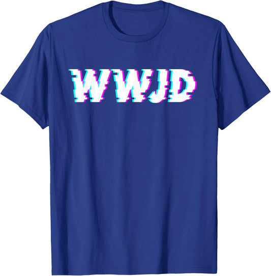 What Would Jesus Do? WWJD Christian Faith Believer T-Shirt - T-Shirt | Royal