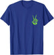 Green Skeleton Peace Sign Green Color Graphic T-Shirt - T-Shirt | Royal