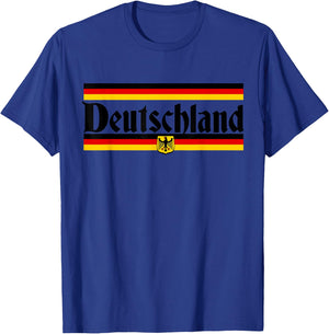 funny Oktoberfest designs , DEUTSCHLAND, Germany, Flag Coat of Arms with Eagle -Adults , Grey, Small, Short Sleeve, Classic Fit, Cotton, Polyester T-Shirt - T-Shirt | Royal