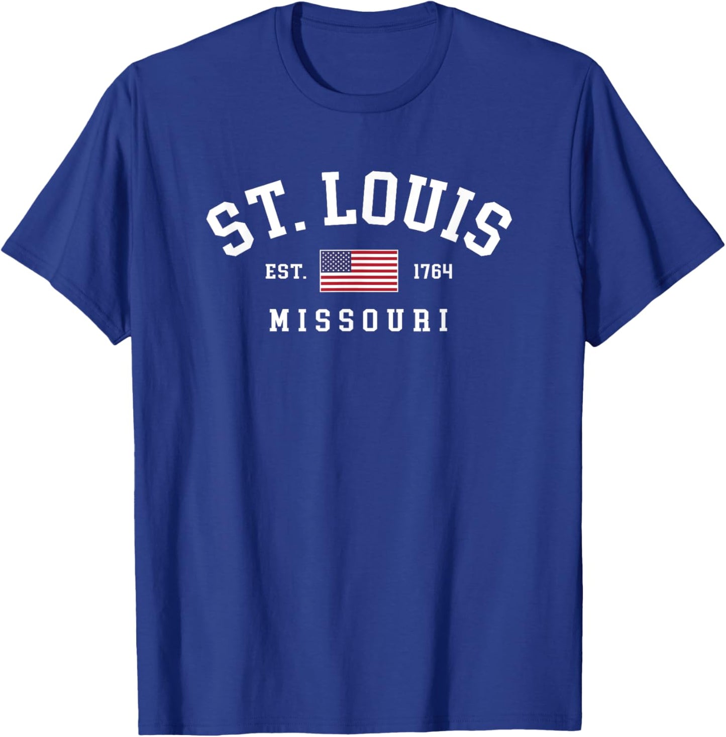 St Louis Missouri July 4th US Flag Retro Throwback T-Shirt - T-Shirt | Royal