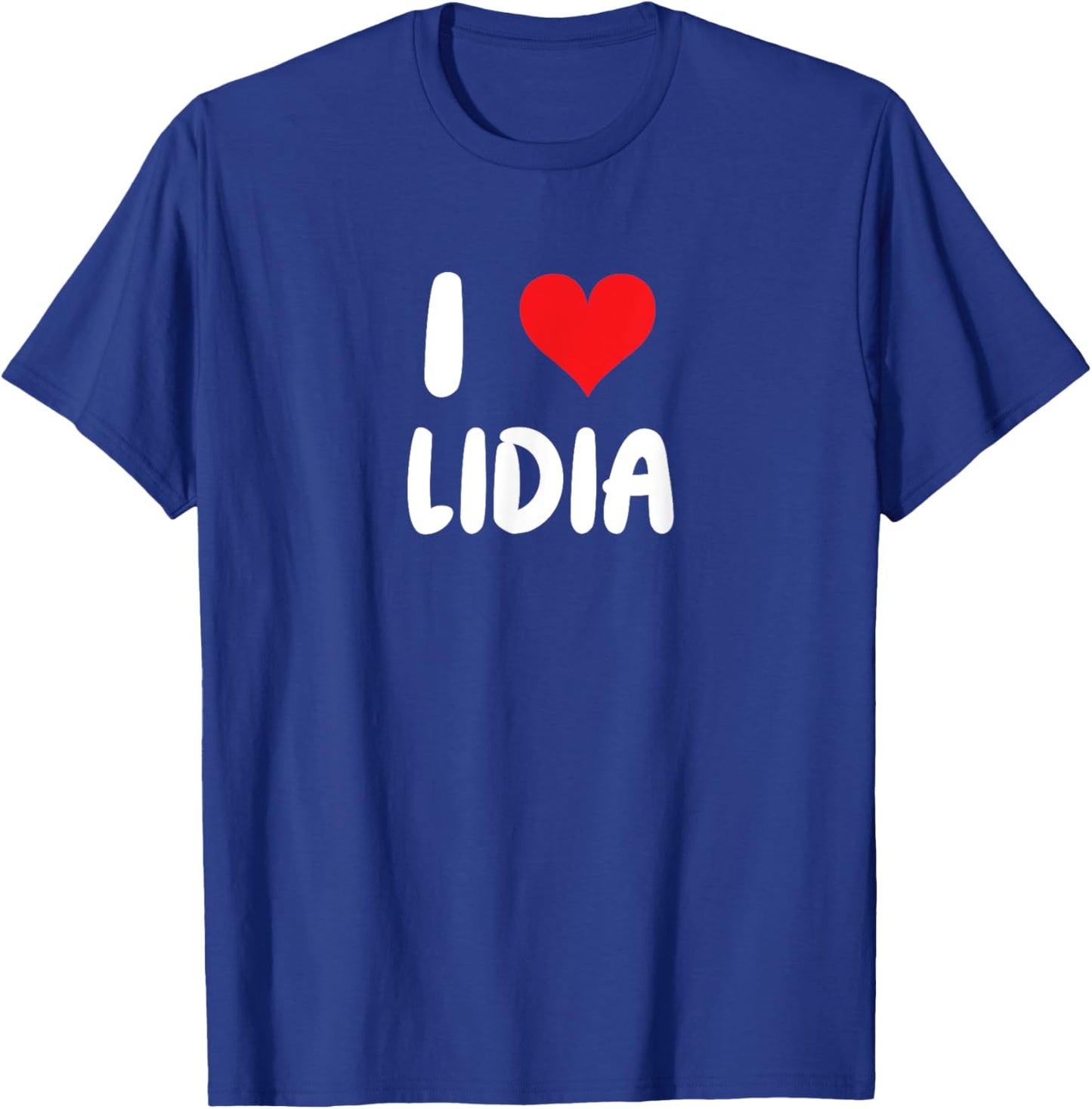 I Love Lidia - Heart T-Shirt - T-Shirt | Royal