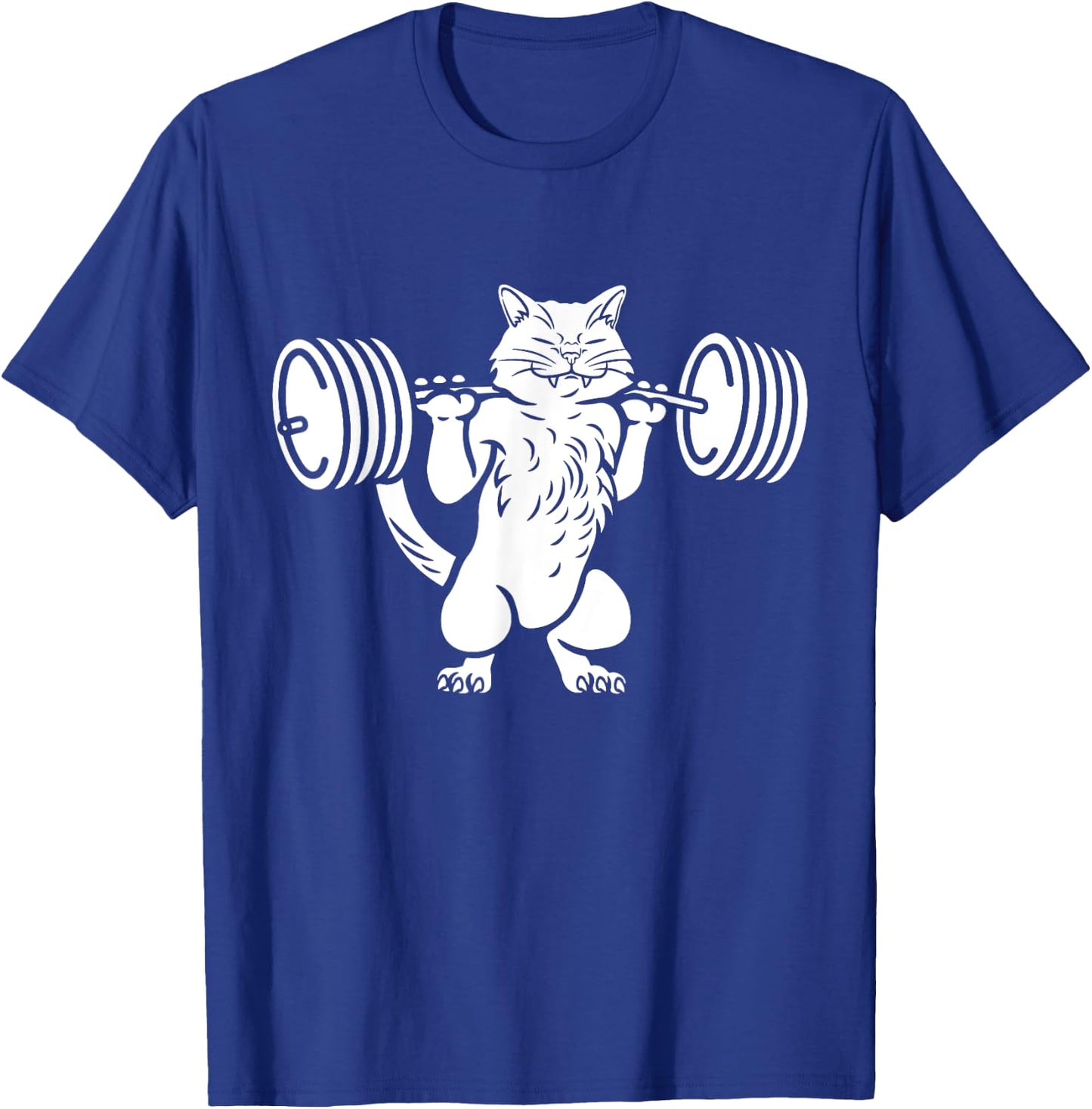 Squat Cat Gift Power Squat Bodybuilder T-Shirt - T-Shirt | Royal
