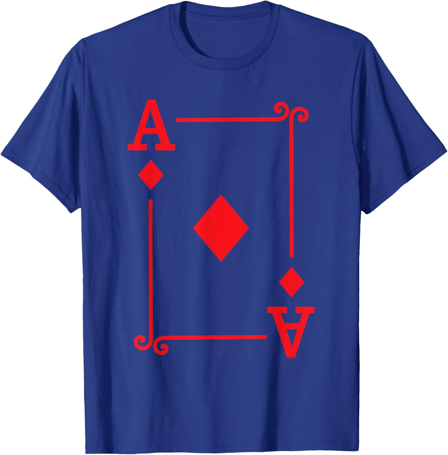 Playing Cards - Matching Diamonds Card Suits - Ace Card T-Shirt - T-Shirt | Royal