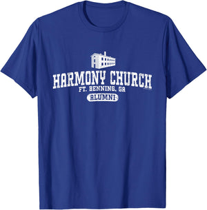 GS Military Designs Harmony Church Alumni Retro - Black, Small, , Short Sleeve, Classic Fit, Distressed Look, Retro Design, Lightweight, Adults, Military Alumni T-Shirt - T-Shirt | Royal