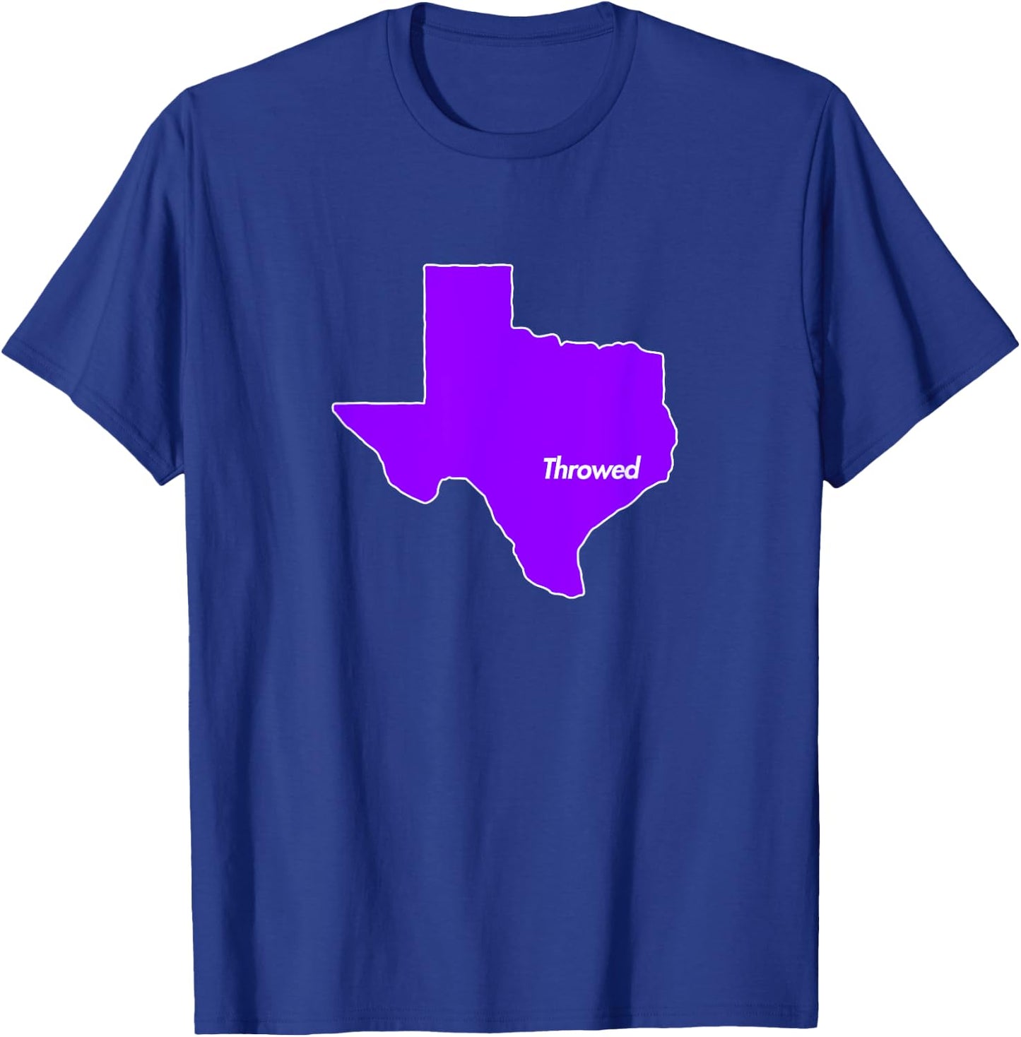 Throwed Houston Purple Texas State TX Lean Screw Chopped T-Shirt - T-Shirt | Royal