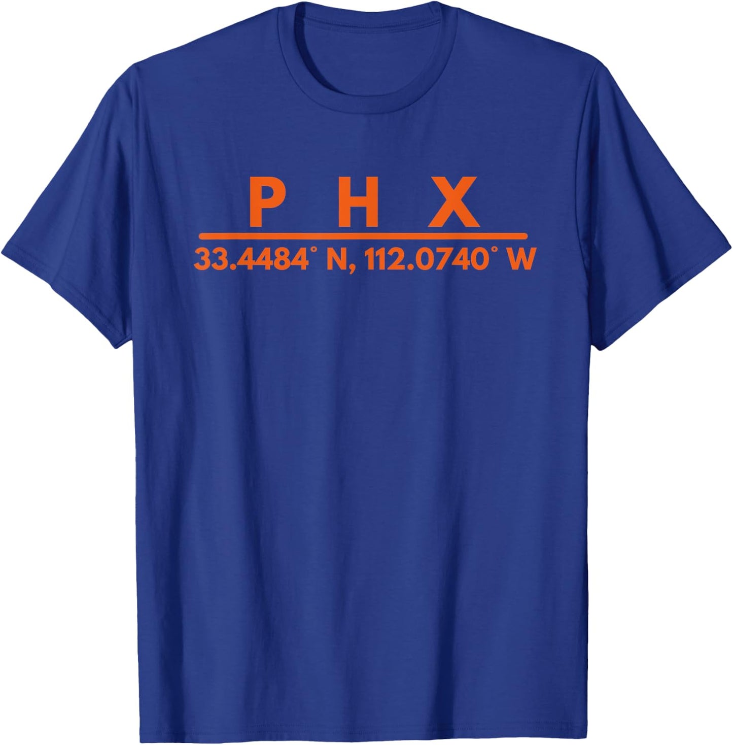 Phoenix AZ Fans Latitude & Longitude PHX T-Shirt - T-Shirt | Royal