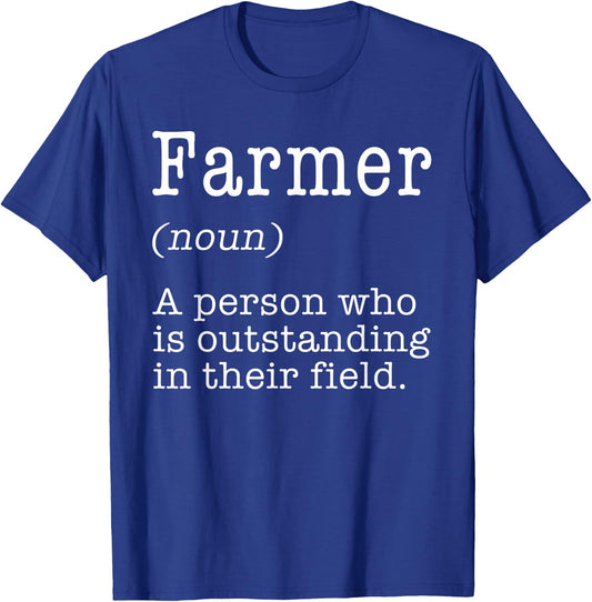 Funny Dairy Farmer Gift Local Farming Men Women Boys Girls T-Shirt - T-Shirt | Royal