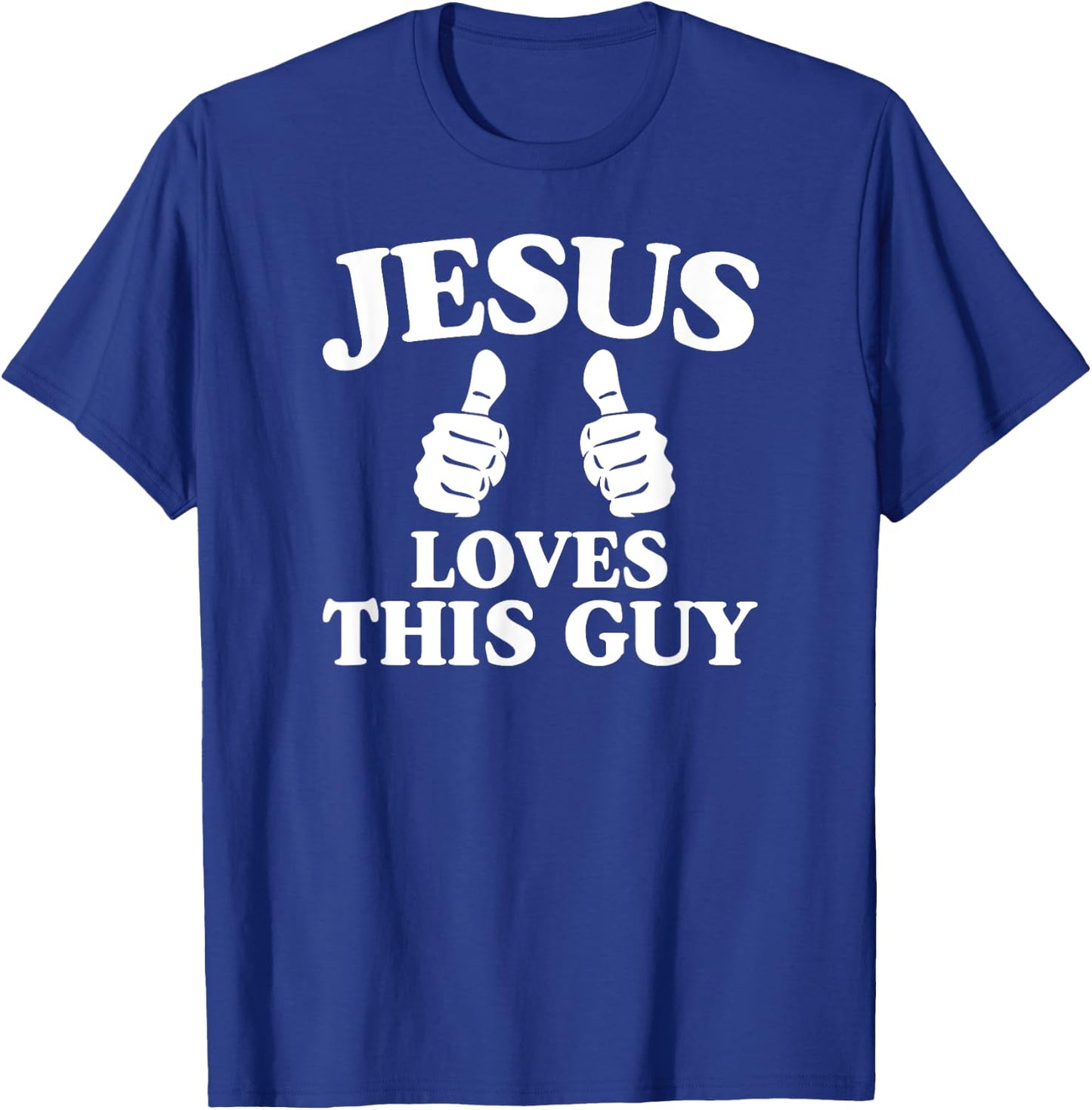 Jesus Loves This Guy Cute Christian Bible Verse Quotes T-Shirt - T-Shirt | Royal