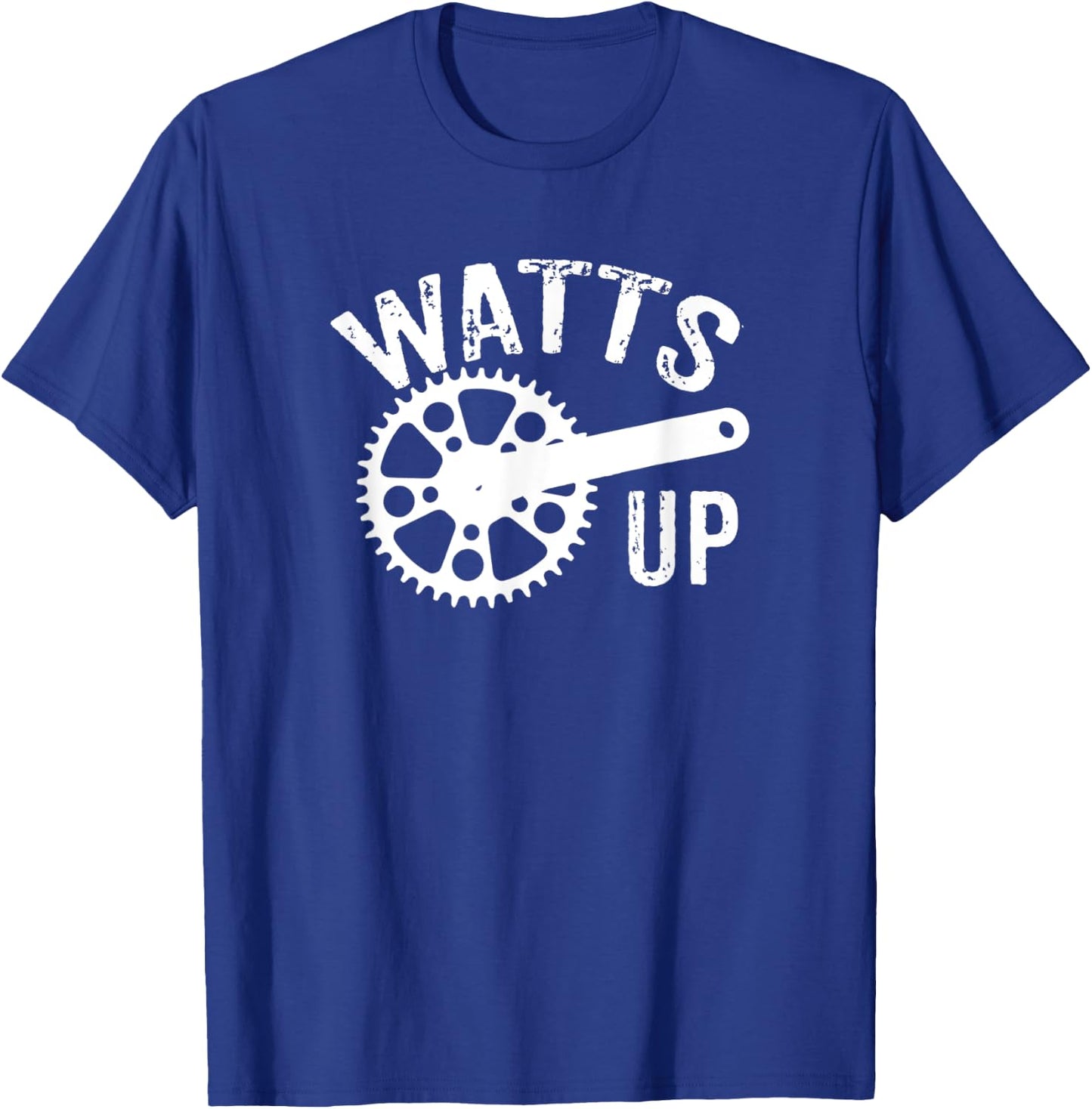 Watts Up Funny Cycling Shirt T-Shirt - T-Shirt | Royal