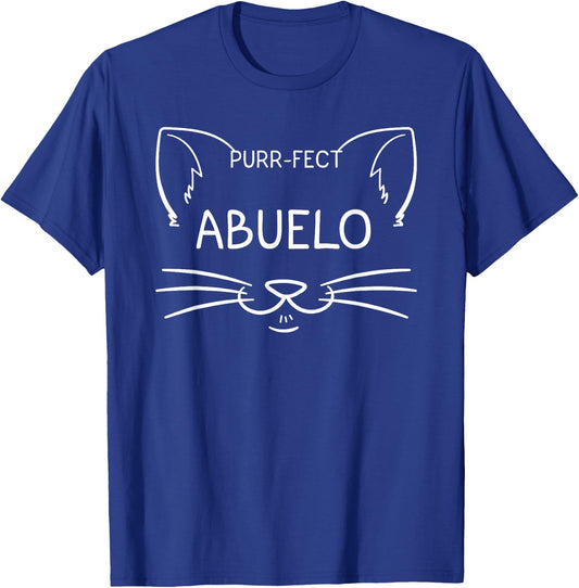 Purr-fect Abuelo Funny Cat Lover Grandfather Kitty Owner T-Shirt - T-Shirt | Royal