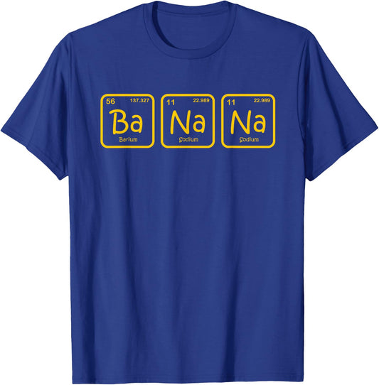 Funny Chemistry Yellow Banana Periodic Table Food Lover Gift T-Shirt - T-Shirt | Royal