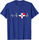 Dominican Republic Heartbeat Gift Dominican Republic T-Shirt - T-Shirt | Royal