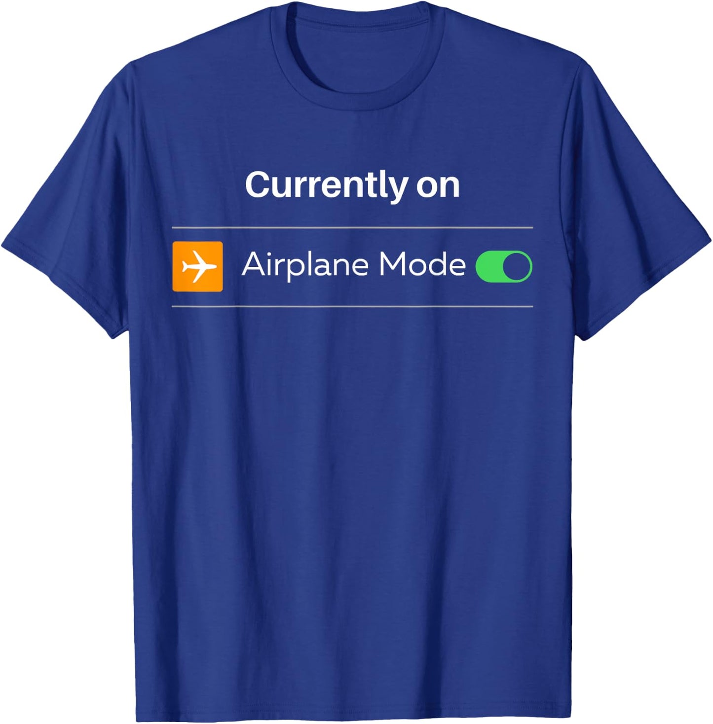 Currently On Airplane Mode Funny Pilot Flying Introvert Gift T-Shirt - T-Shirt | Royal