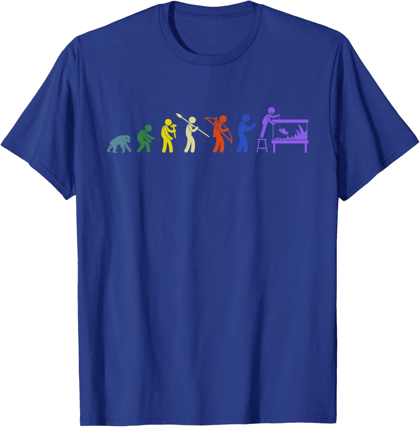 Aquarium Evolution - Fish Keeper Fishkeeping Aquascaper T-Shirt - T-Shirt | Royal