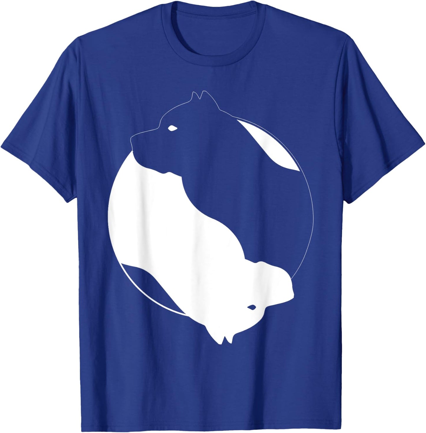 Yin Yang Pitbull Funny Pittie Symbol Zen Meditation T-Shirt - T-Shirt | Royal