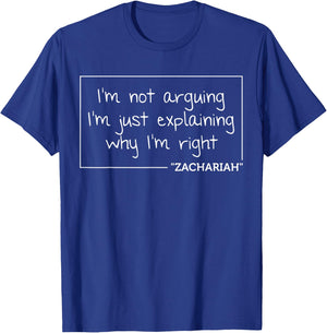 ZACHARIAH Quote Funny Birthday Personalized Name Gift T-Shirt - T-Shirt | Royal