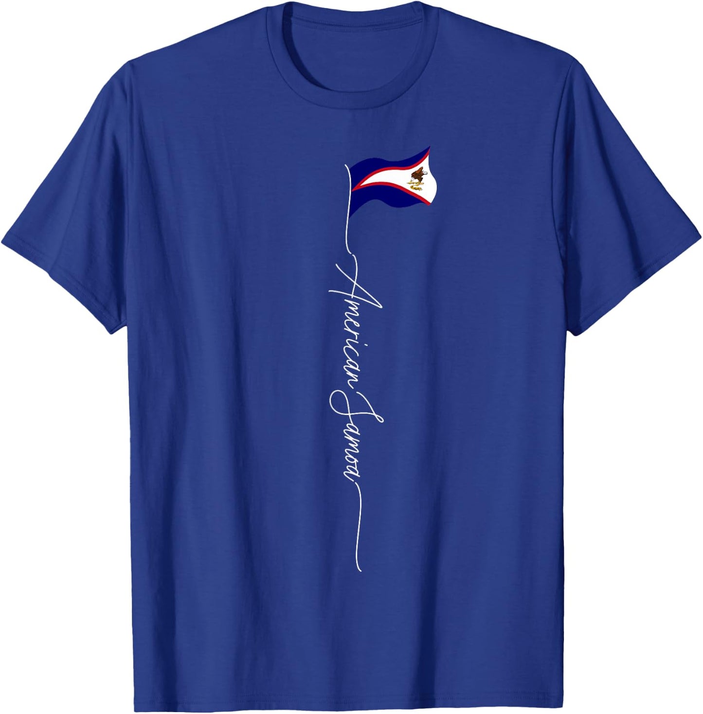 American Samoa Flag, American Samoan Patriotic Flag T-Shirt - T-Shirt | Royal