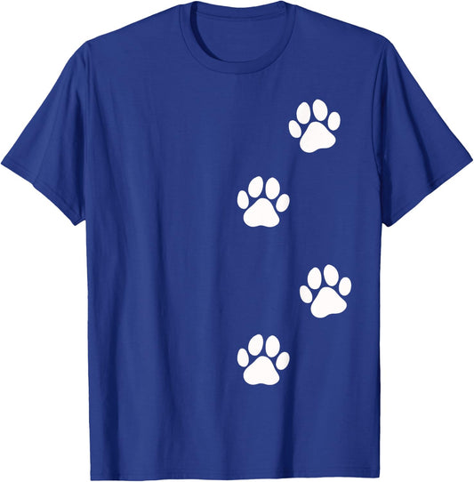 Paw Print Dog Cat Pet Lover Women Girls Kids T-Shirt - T-Shirt | Royal