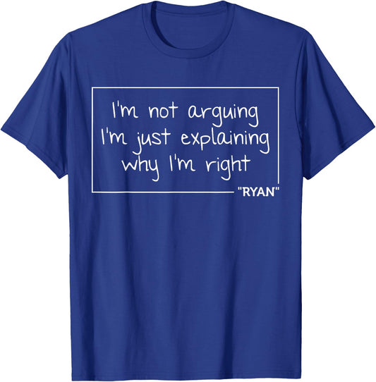 RYAN Quote Funny Birthday Personalized Name Gift T-Shirt - T-Shirt | Royal