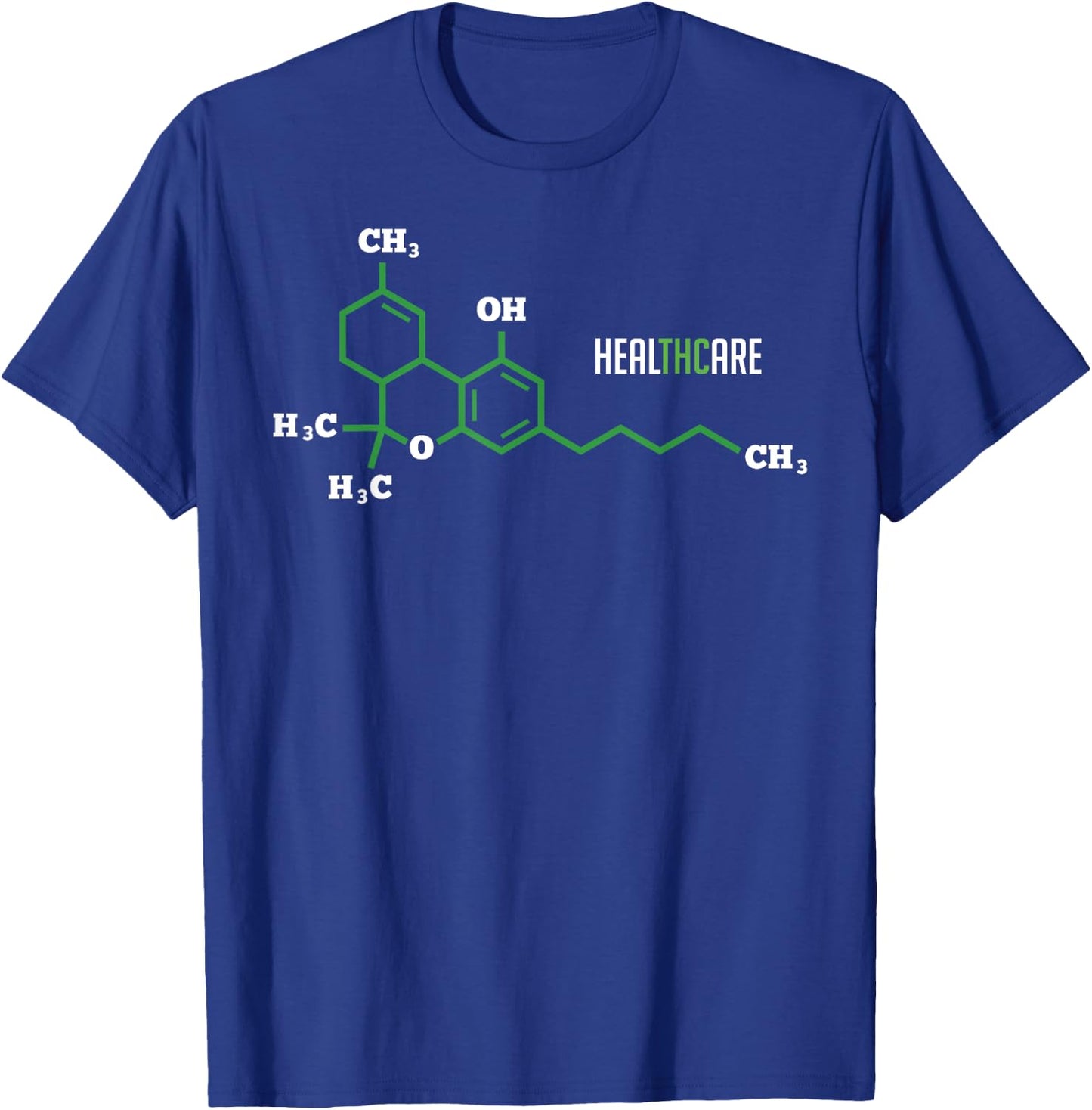 Cannabis Healthcare 420 weed Molecule THC Marijuana Pot Gift T-Shirt - T-Shirt | Royal