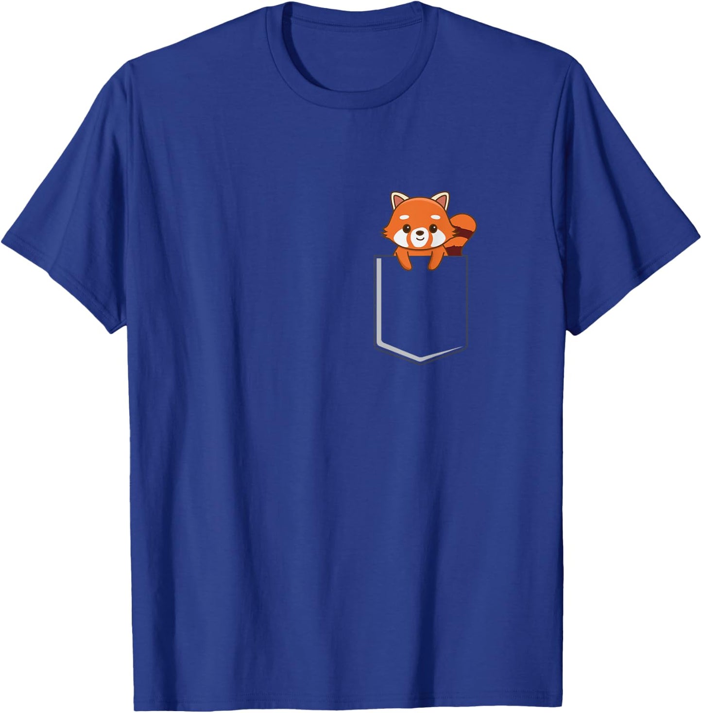 Red Panda In A Pocket Cute Love Red Panda Pocket T-Shirt - T-Shirt | Royal