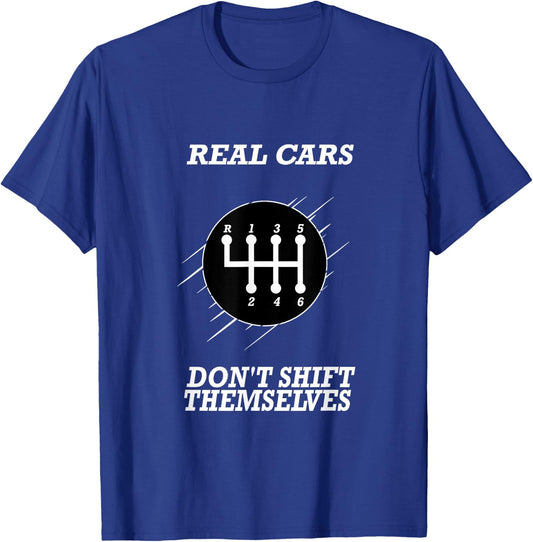 6 Speed Manual Transmission Shift Pattern T-Shirt - T-Shirt | Royal