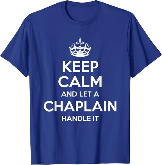CHAPLAIN Gift Funny Job Title Profession Birthday Work Idea T-Shirt - T-Shirt | Royal