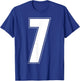 Halloween Group Costume #7 Sports Jersey Number 7 T-Shirt - T-Shirt | Royal