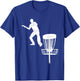 Silhouette American Disc Golf Player Frolf Targeting T-Shirt - T-Shirt | Royal