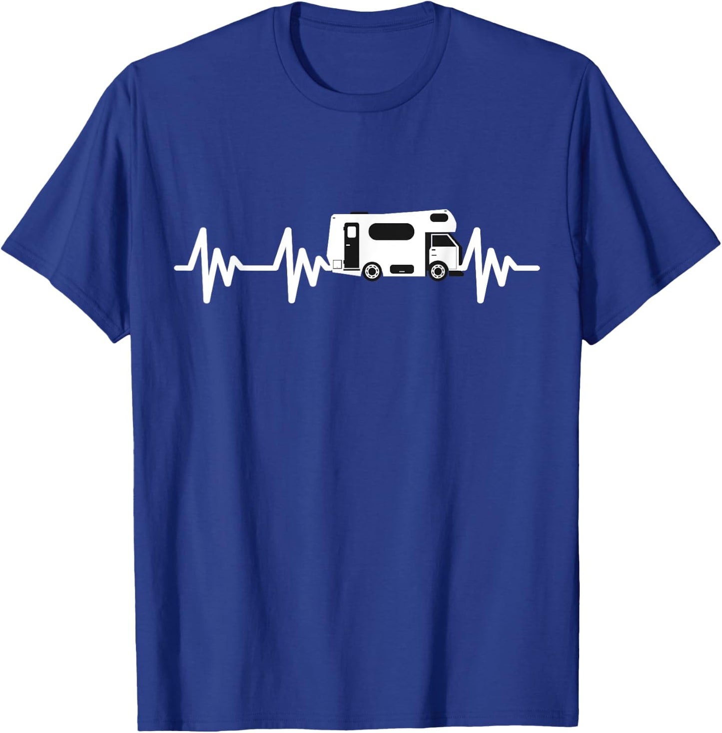 Motorhome camping camper Heartbeat motorhome T-Shirt - T-Shirt | Royal