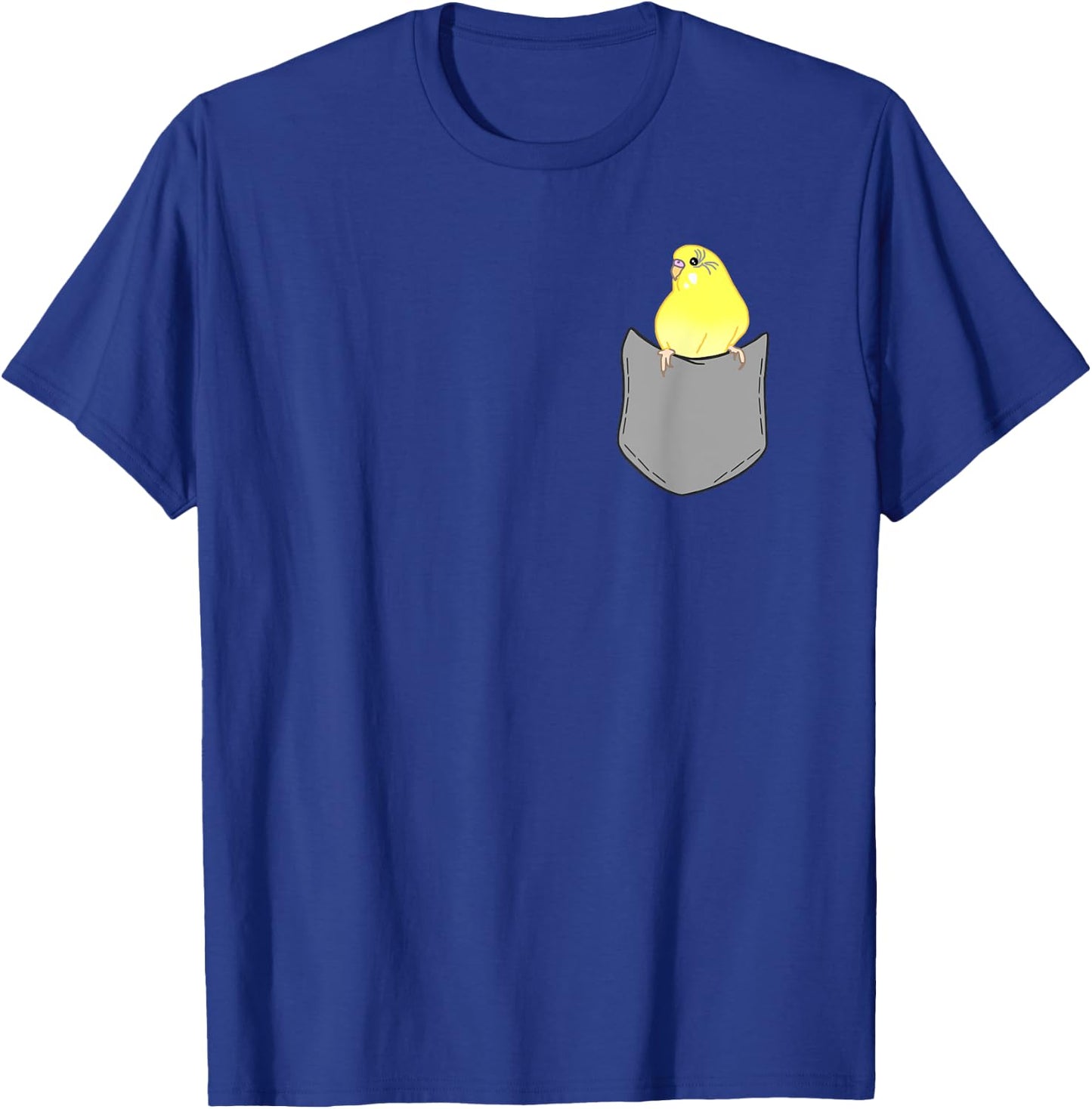 Fake Pocket Yellow Budgie Cute Yellow Budgerigar Birb memes T-Shirt - T-Shirt | Royal