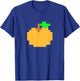 Orange Pixel 8-bit Arcade Video Game Matching Costume Team T-Shirt - T-Shirt | Royal