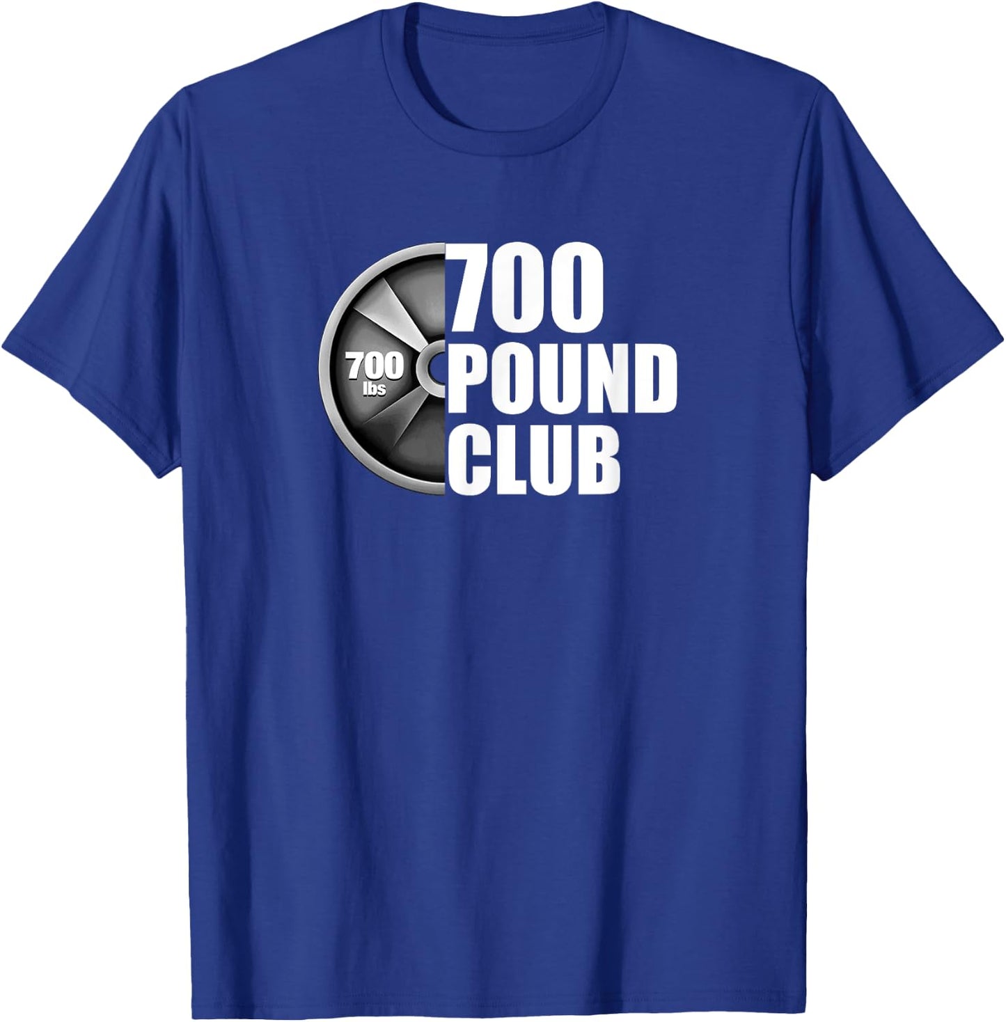 700 Pound Club Powerlifting T-Shirt - T-Shirt | Royal