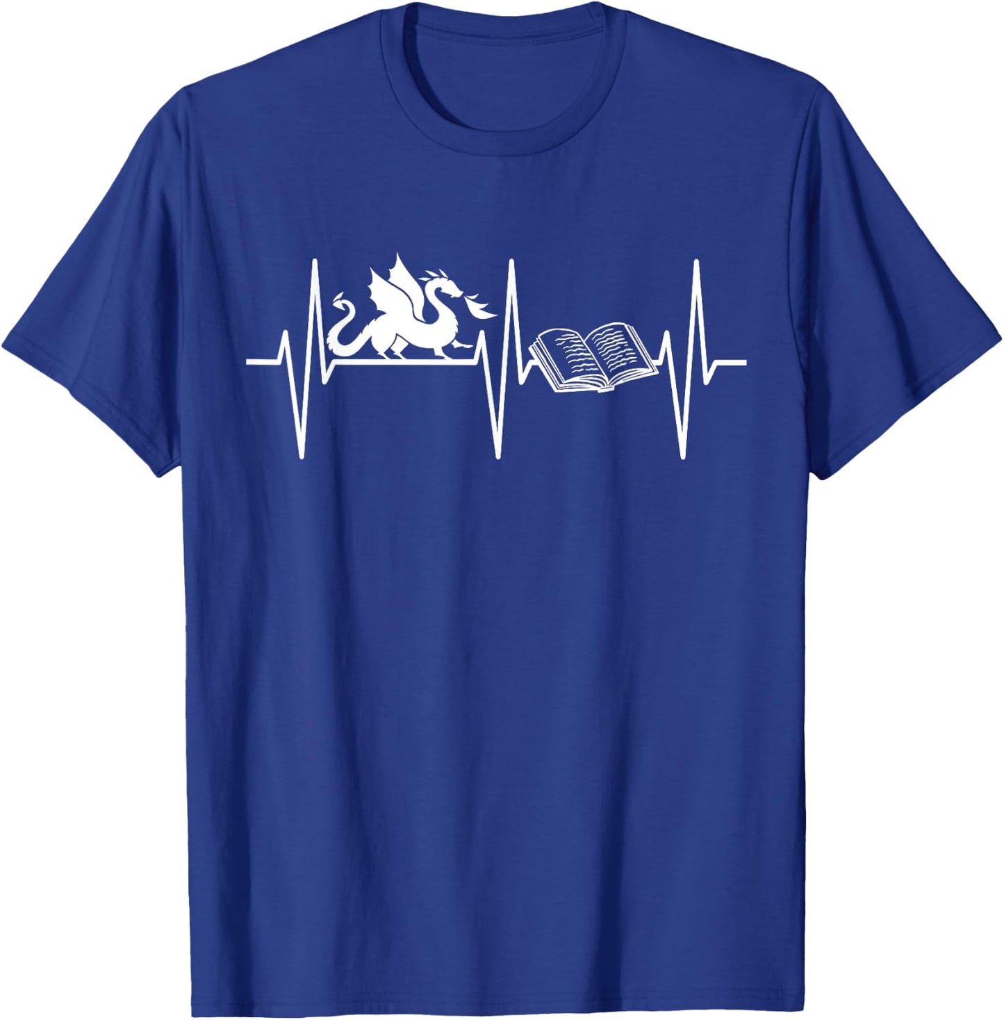 Book Dragon Shirt Funny Book Lover Fantasy Dragon Lover T-Shirt - T-Shirt | Royal