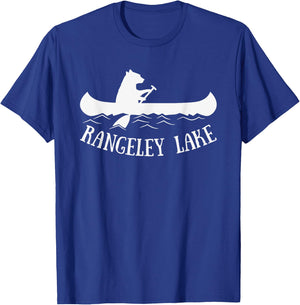 Rangeley Lake Maine Bear Canoe Gift T-Shirt - T-Shirt | Royal