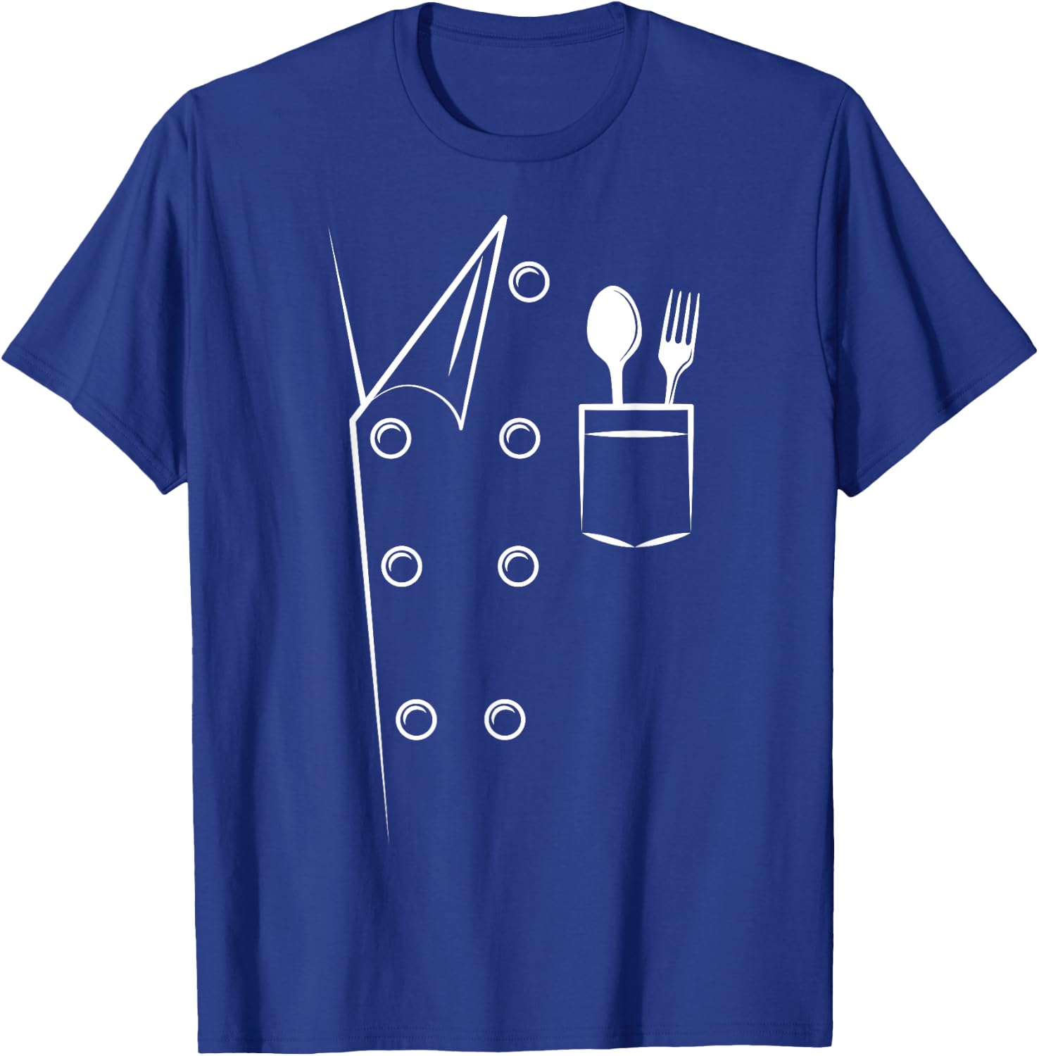 Chef Costume Spoon Fork Culinary Kitchen Chief Cook Cuisine T-Shirt - T-Shirt | Royal