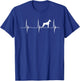 Doberman Dog Heartbeat EKG Pulse Dobie Lover Pinscher Dog T-Shirt - T-Shirt | Royal