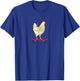 Funny Cute Skateboarding Chicken Animal Gift T-Shirt - T-Shirt | Royal