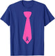 Breast Cancer Awareness Pink Ribbon Tie T-Shirt - T-Shirt | Royal